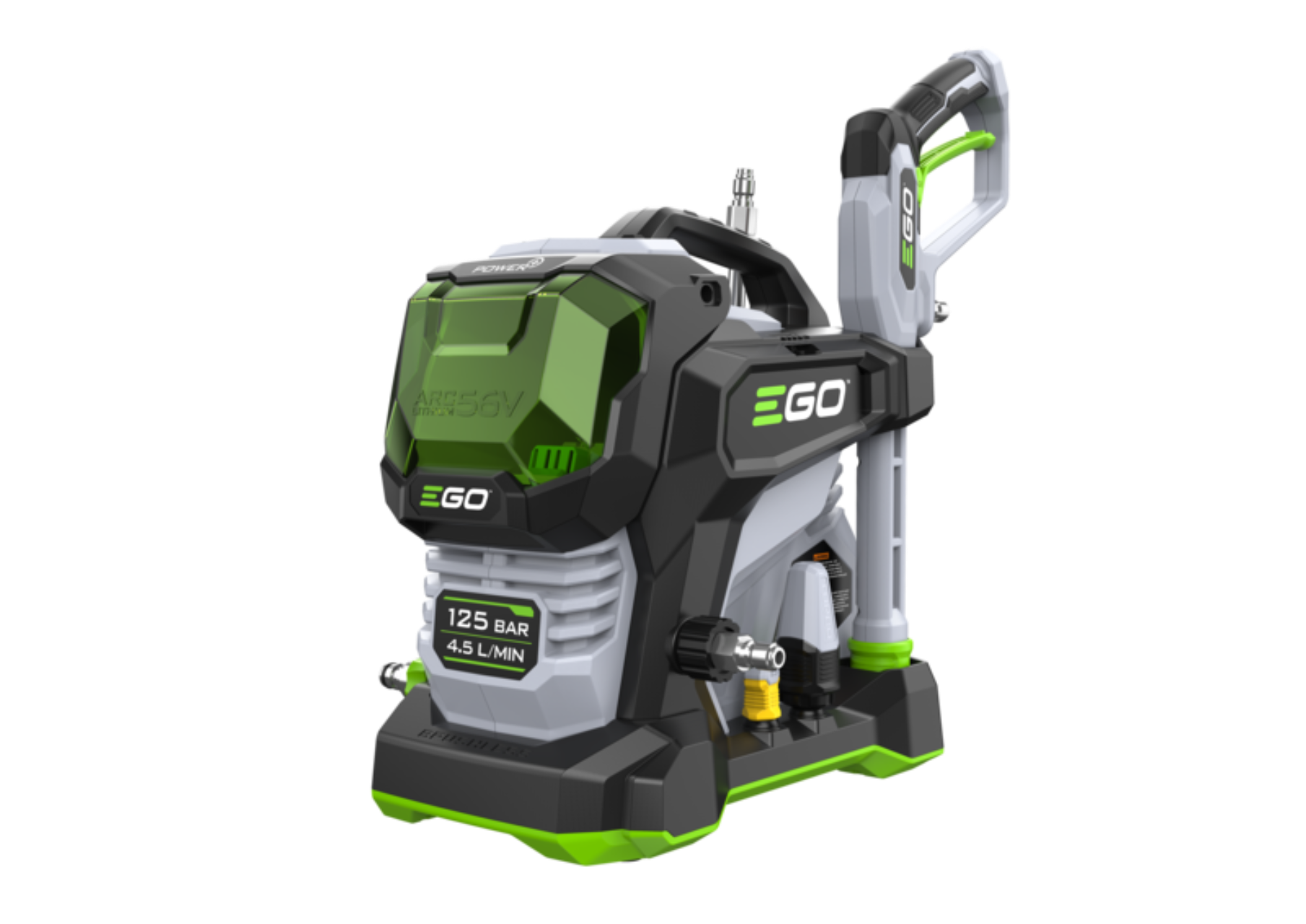 Hochdruckreiniger HPW1800E - 56V, bis 125 bar, bis 270l/h, 2 Düsen /Turbo, 15°, 20°) - Grundgerät ohne Akku und Ladegerät